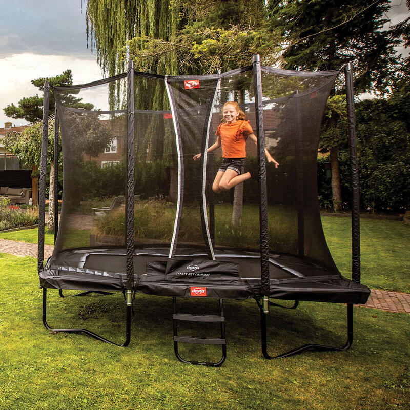 BERG trampoline rectangulaire Favorit sur pied noir 330 cm + filet de sécurité