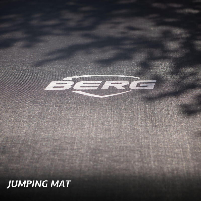 BERG Favorit cama elástica con piernas 330cm con red de seguridad Comfort gris