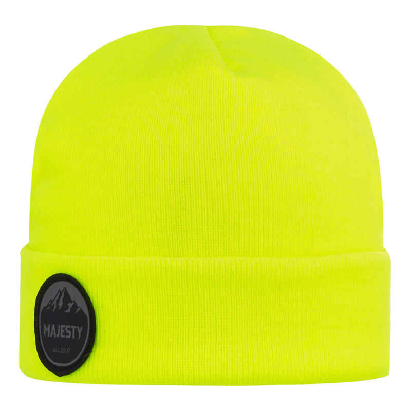 Bawełniana czapka Majesty Beanie neon yellow