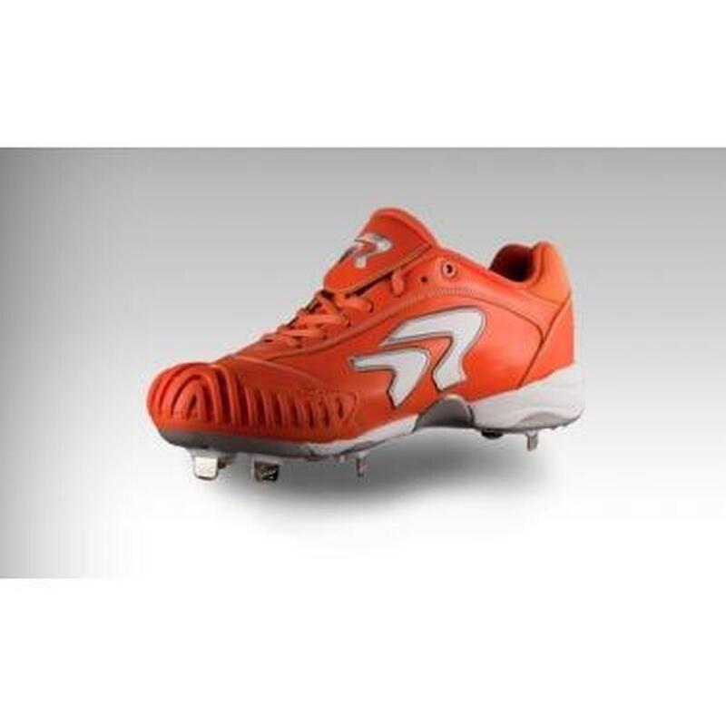 Chaussures de baseball - Femmes - Pointes métalliques - Protec. du nez (Orange)