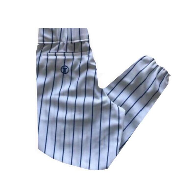 Pantalones de béisbol de nylon - Hombre - Joven - Blanco con rayas azules