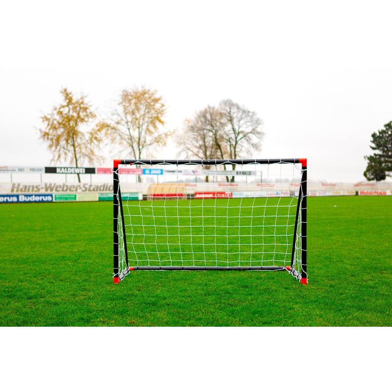 Paar leuke voetbaldoelen 1.8 x 1.2m - Zwart en rood