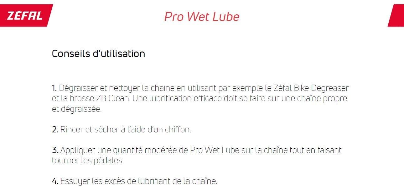 Burette d'huile Zefal pro wet lube 125 ml 4/4