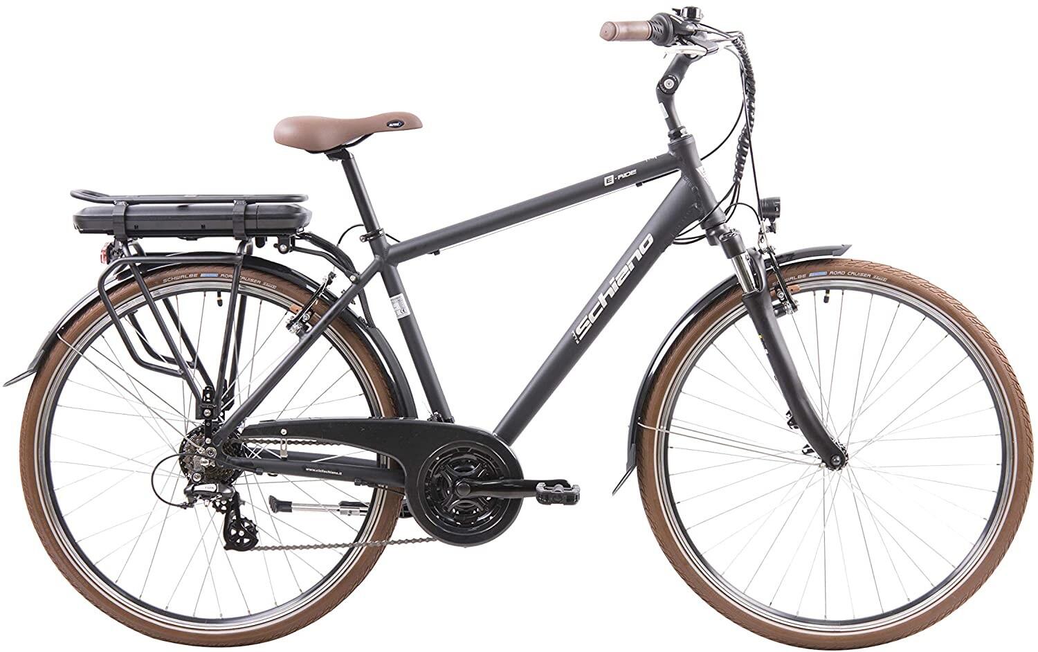 Bicicleta de trekking elétrica e-ride 28, com estrutura em alumínio