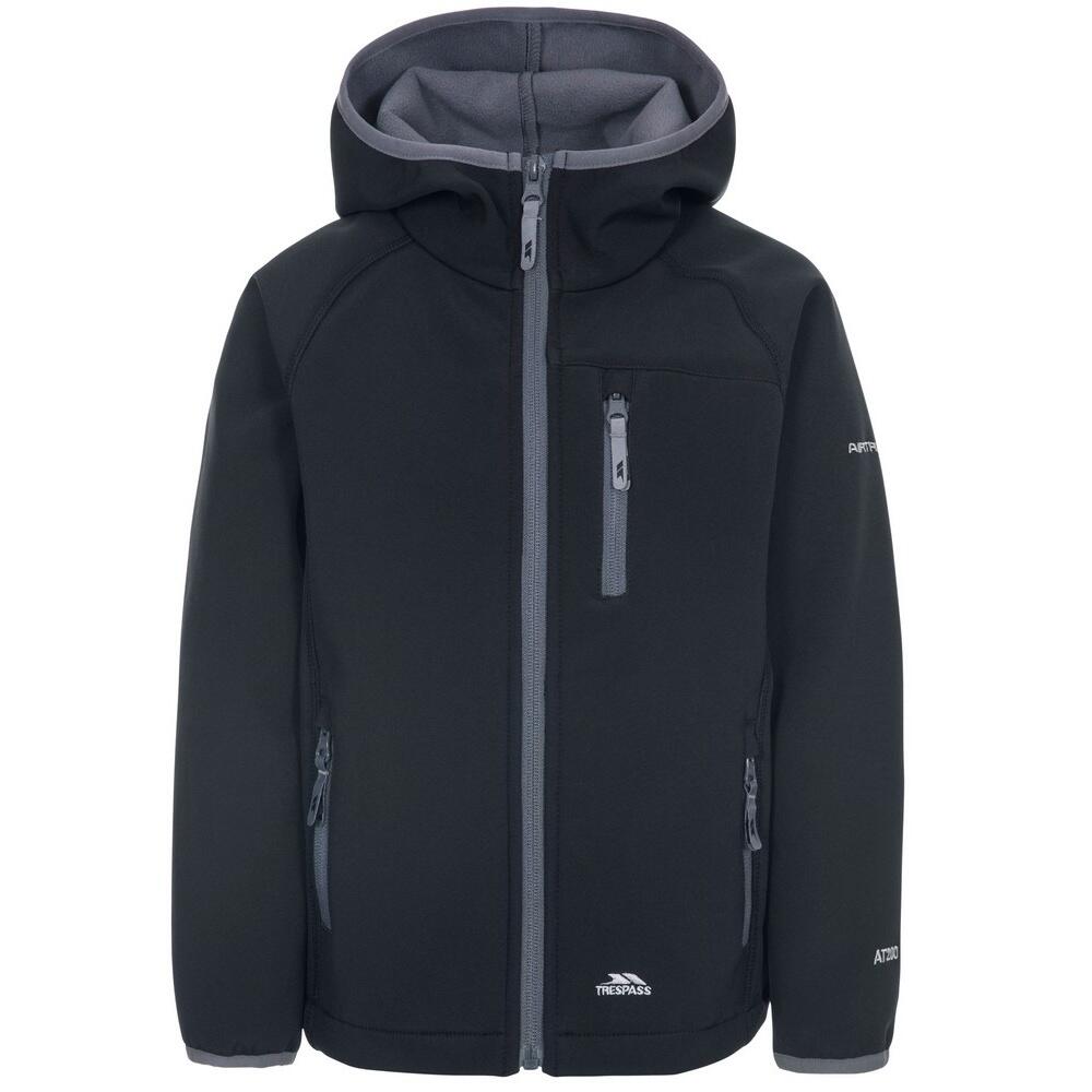 TRESPASS Giacca Softshell Bambini Trespass Kian Nero