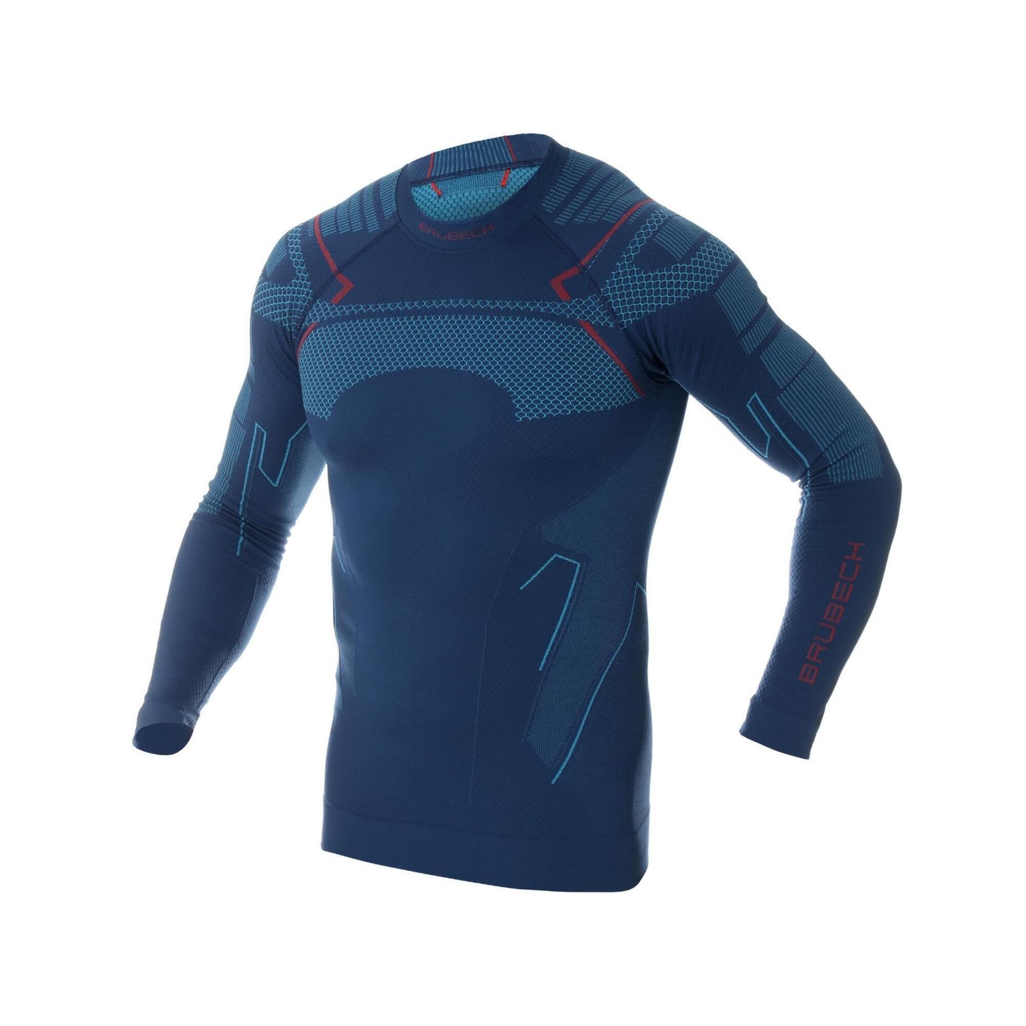 BRUBECK Langarmshirt Brubeck Thermo LS13040A-JEANS