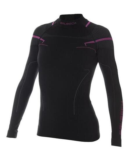 Langarmshirt Brubeck Thermo LS13100A-BLACK-PINK