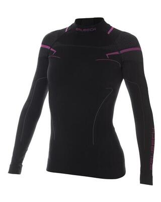 Maglietta termica donna Brubeck Thermo LS13100A Women nero/rosa L