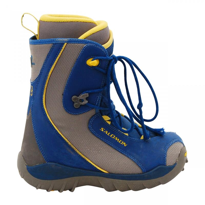 RECONDITIONNE - Boots Junior Salomon Talapus Bleu/jaune - BON