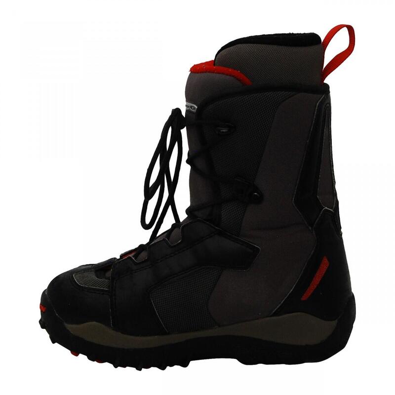 RECONDITIONNE - Boots Junior Salomon Talapus Noir/gris/rouge - BON