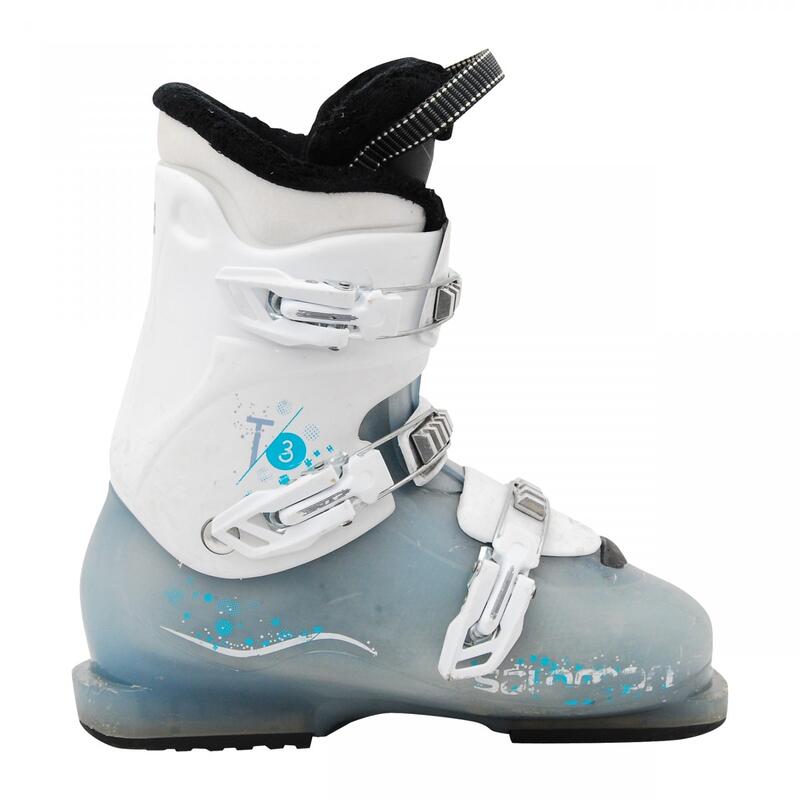 RECONDITIONNE - Chaussure Ski Salomon Junior T2 / T3 Bleu/blanc - BON