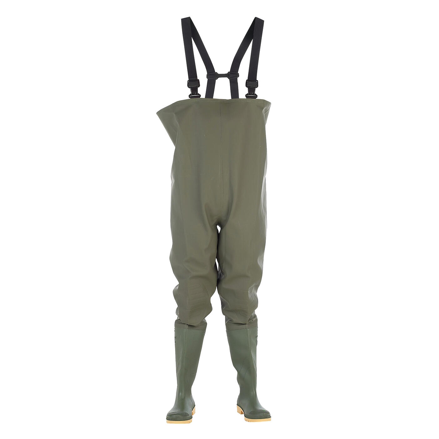 Administrator Chest Wader / Mens Boots / Plain Rubber Wellingtons (Green) 1/3