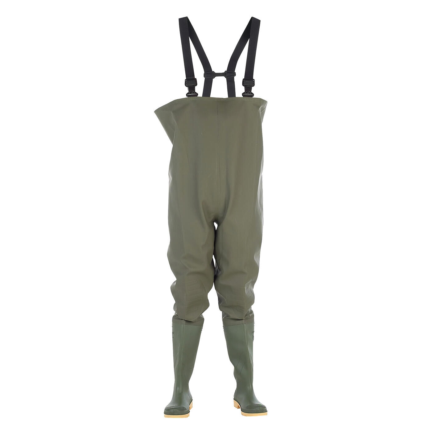 DIKAMAR Administrator Chest Wader / Mens Boots / Plain Rubber Wellingtons (Green)