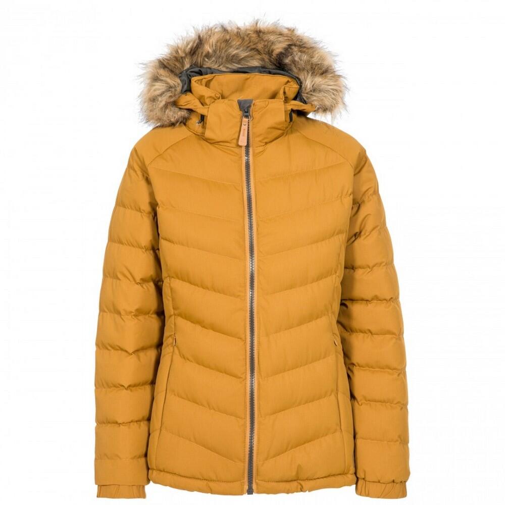 Trespass - Veste Matelassée Nadina Femme (jaune Foncé) - Doudoune Duvet - Marron - 40 M - Decathlon