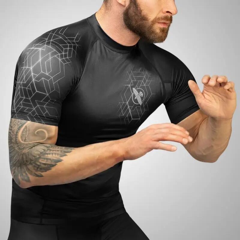 Rashguard do MMA męski HAYABUSA Geo z krótkim rękawem 2/5