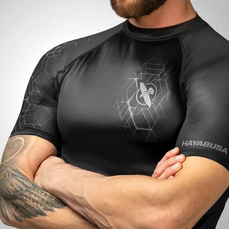 Rashguard do MMA męski HAYABUSA Geo z krótkim rękawem 3/5