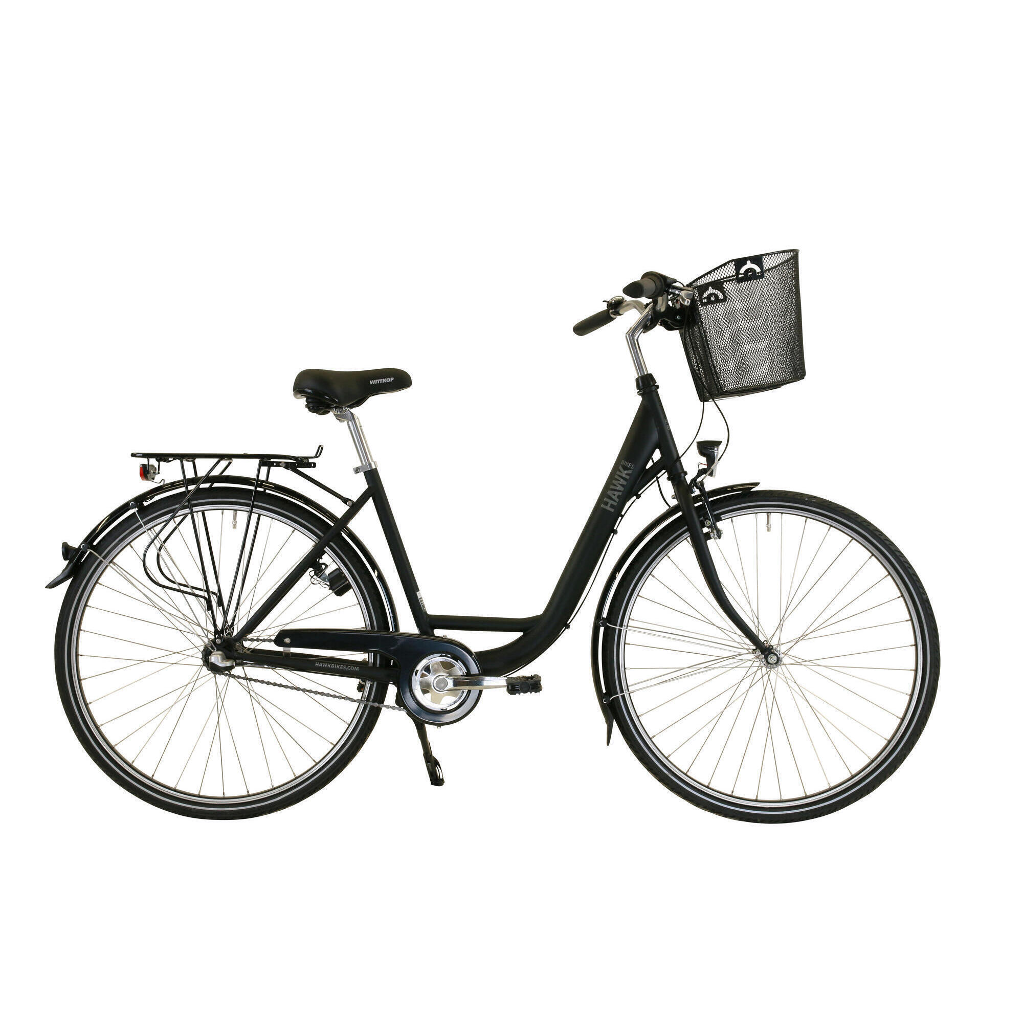 HAWK BIKES HAWK City Wave Premium Plus inkl. Korb Fahrrad Damen 28 Zoll 3 Gang