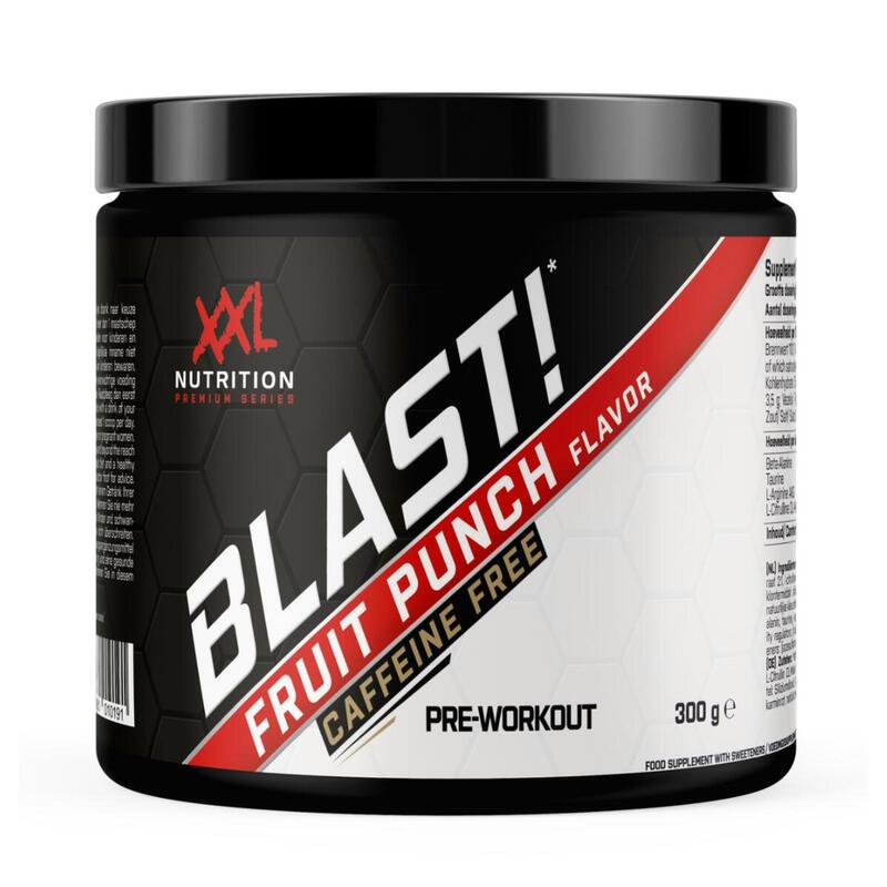Blast! Pre Workout - Fruit Punch (Cafeïnevrij) - 300 gram