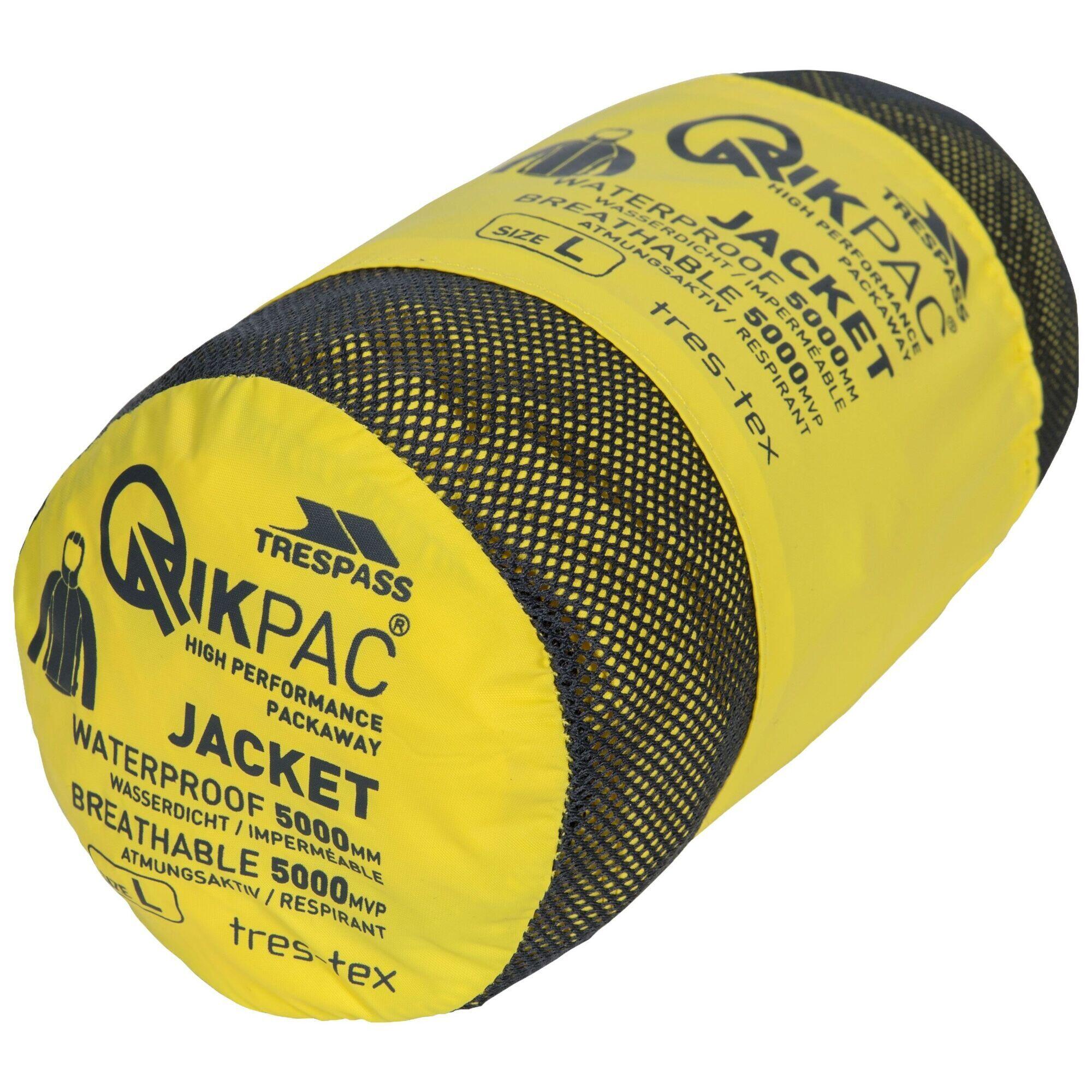 Qikpac waterdichte jas voor volwassenen (Geel) 4/5