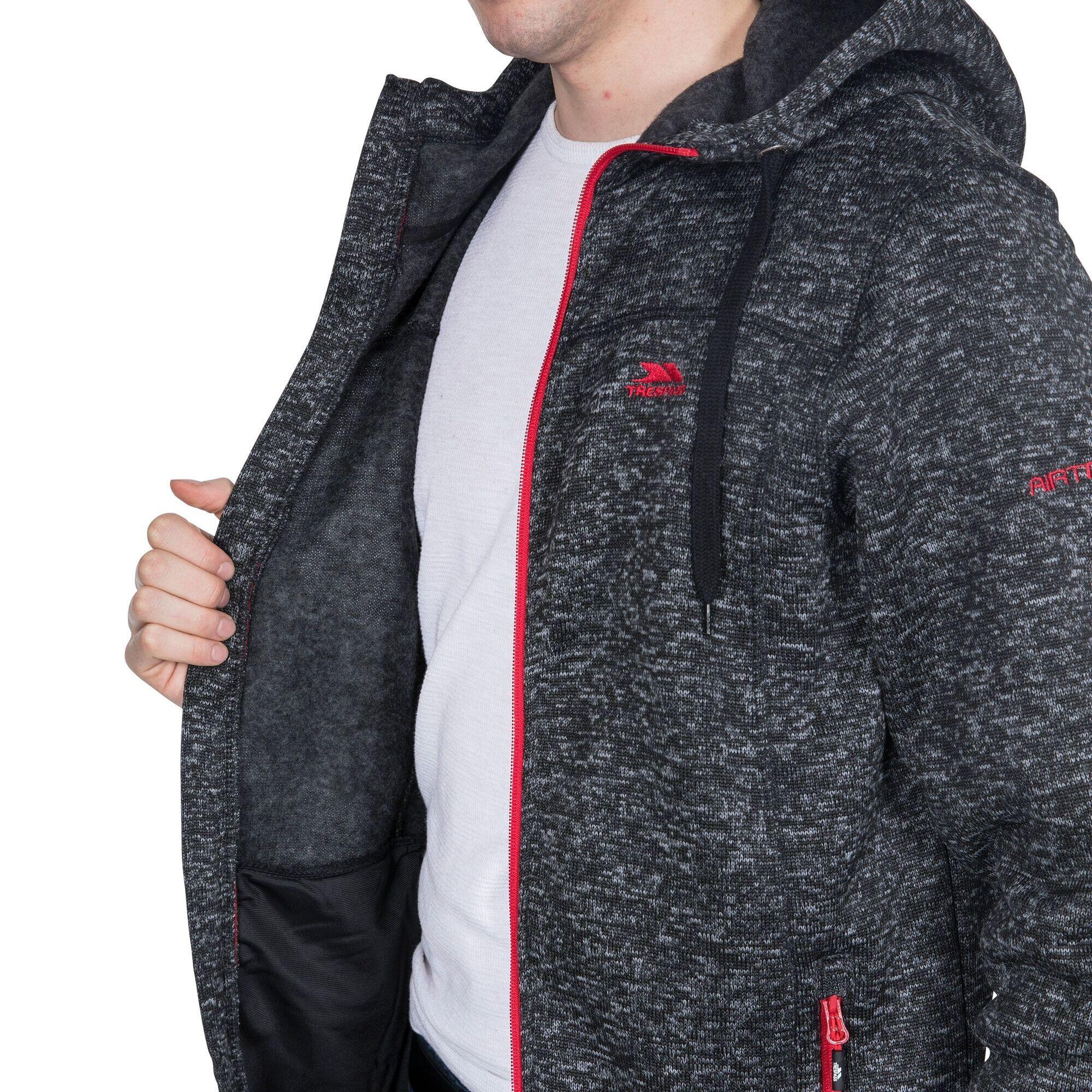 Odeno Giacca In Pile Con Cappuccio Uomo Trespass Grigio Scuro Screziato 3/5