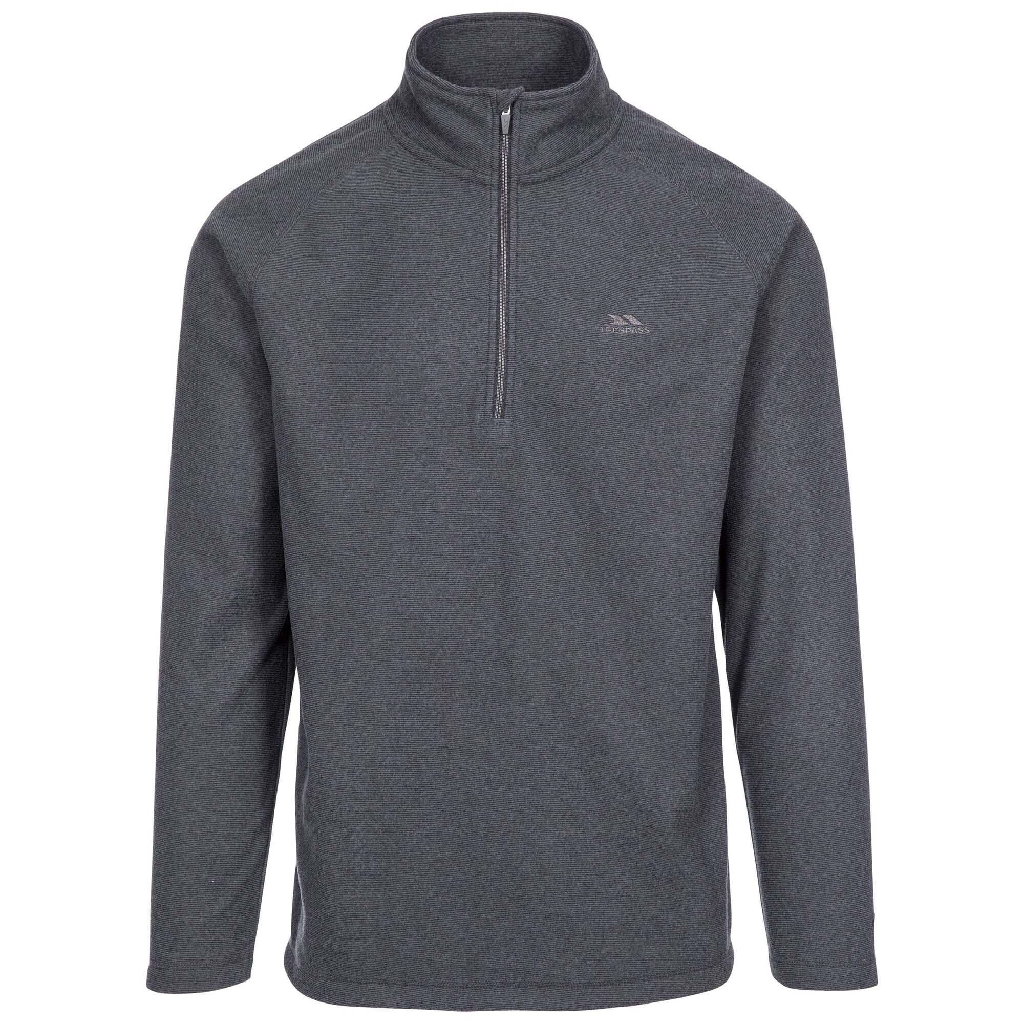 TRESPASS Mens Keynote Fleece Top (Charcoal Grey)