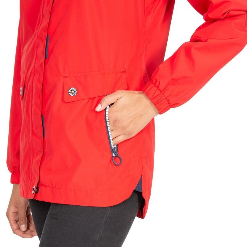 Flourish Jacke, wasserfest für Damen Hibiskus-Rot