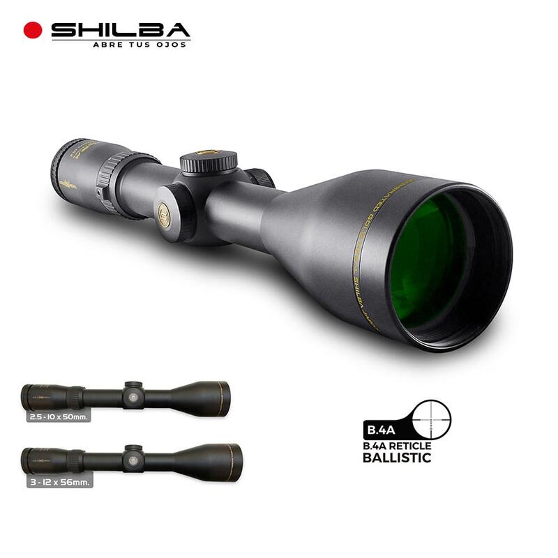 Mira de rifle de caça Shilba Gold Medal 2,5-10x50 retículo iluminado B.4A