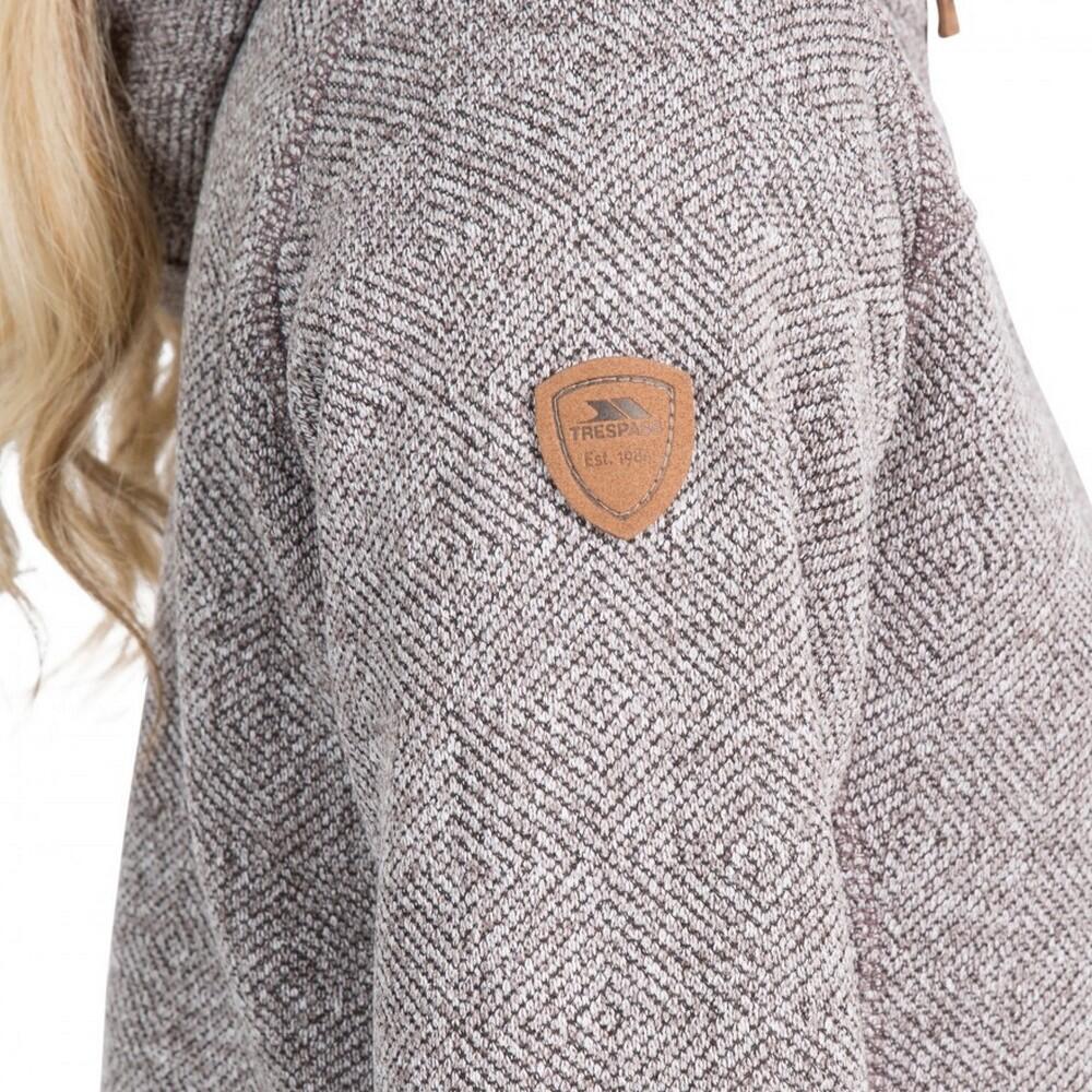 "Reserve" Fleece mit Kapuze für Damen Altrosa meliert 6/7