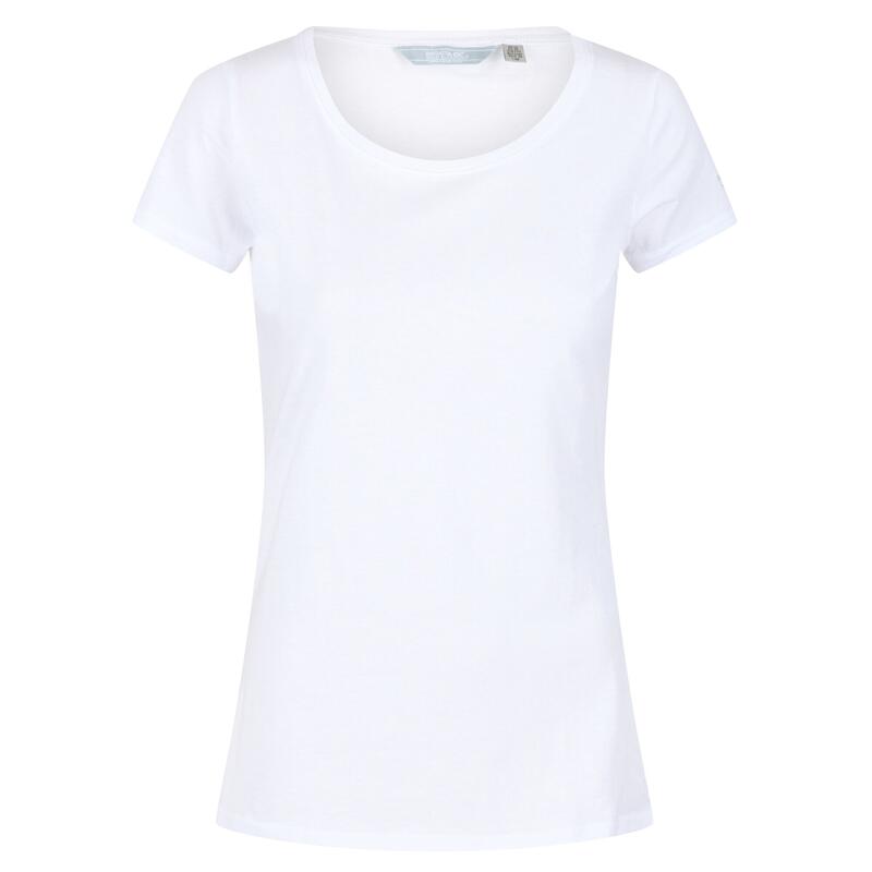 Carlie Fitness-T-shirt met korte mouwen voor dames - Wit