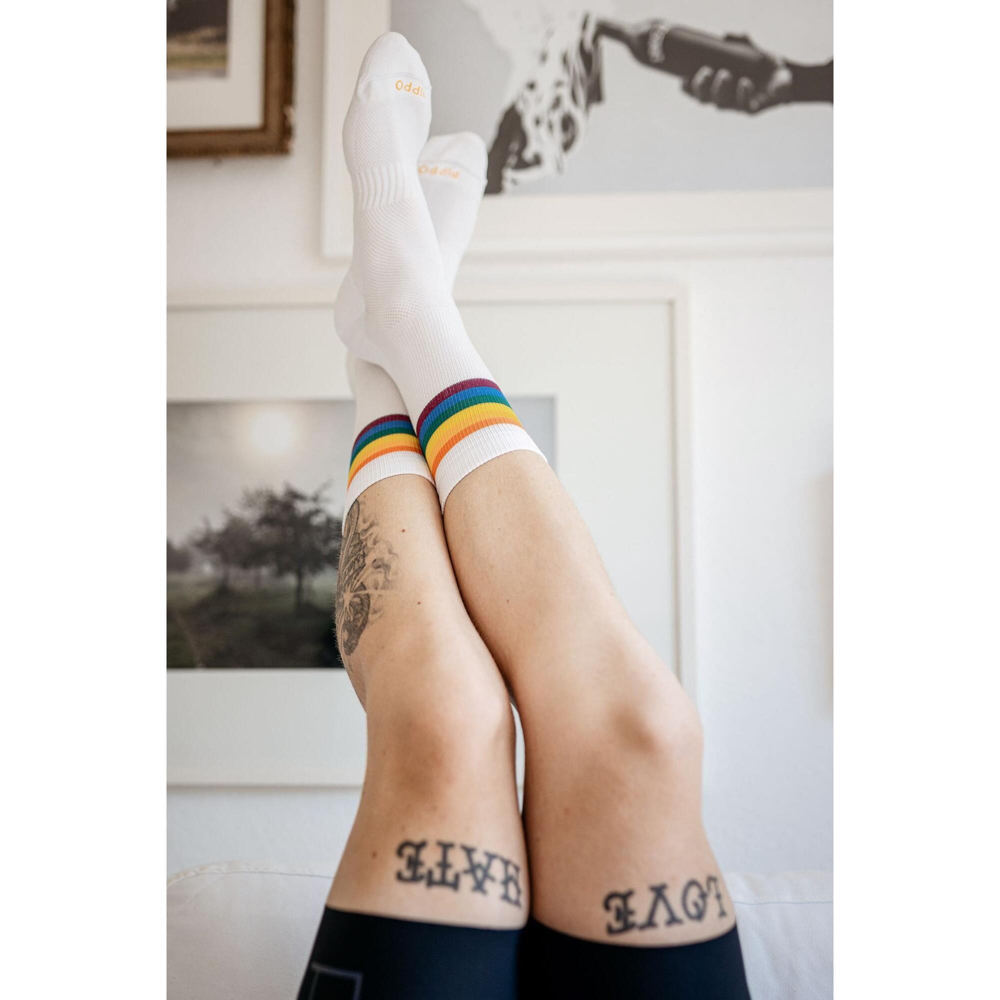 Pride Statement 2 Pack Unisex Socks and Pride Road Bike Cap