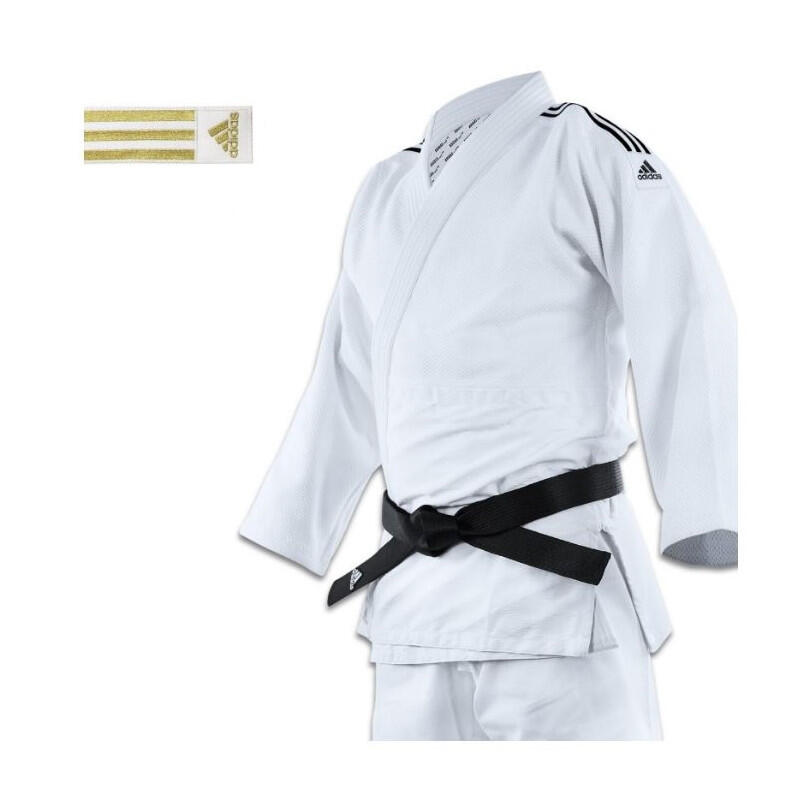 Kimono de judo J690 Quest com faixas douradas