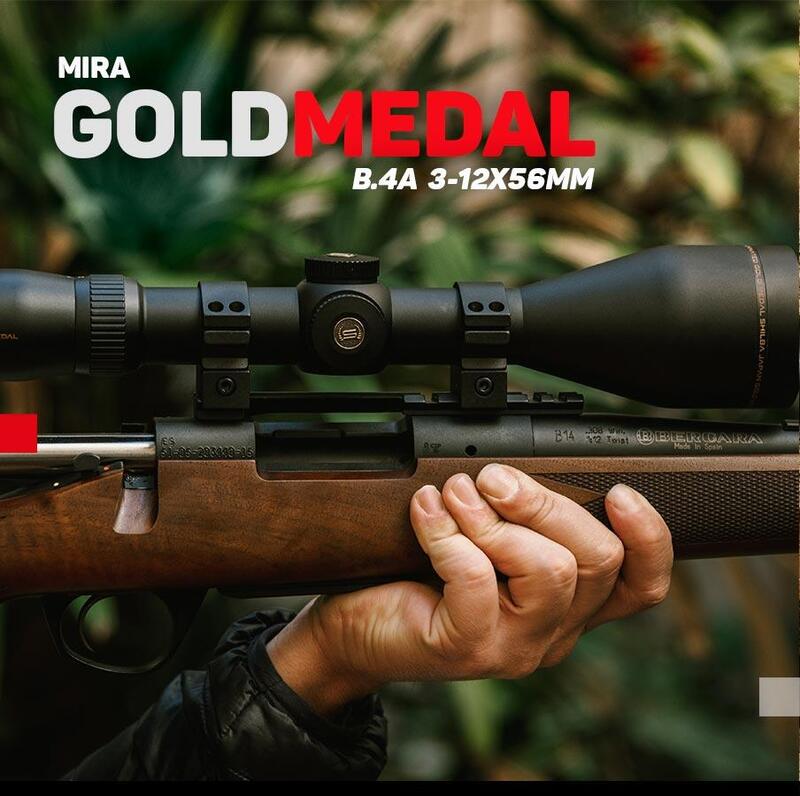 Riflescope de caça Medalha de ouro Shilba 3-12x56 retículo iluminado B.4A