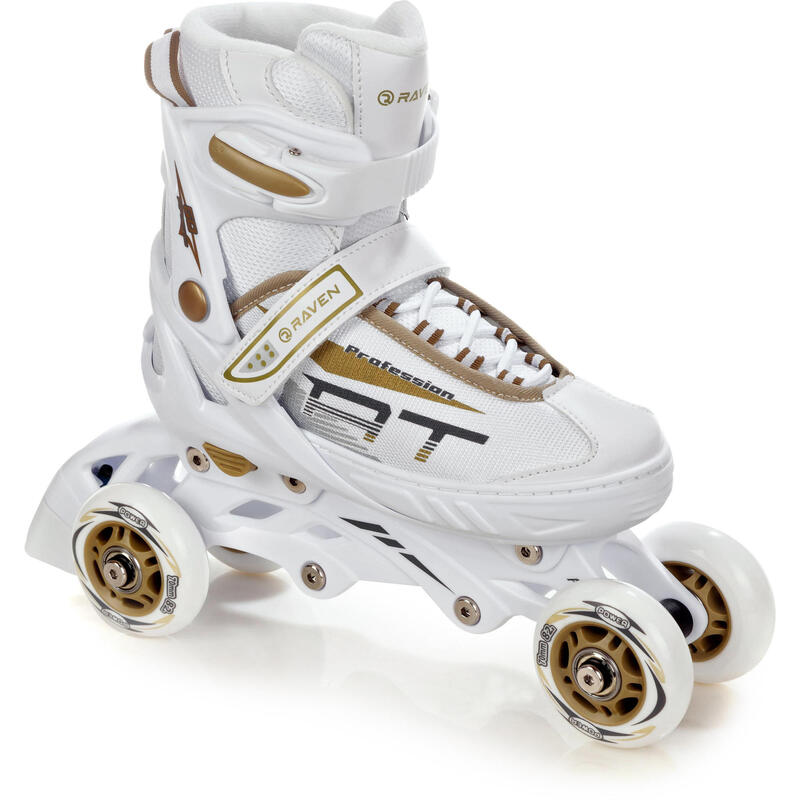 Patines ajustables 3en1 Profession Blanco/Oro