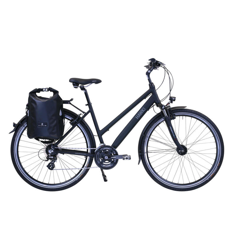 HAWK Trekking Lady Premium Plus inkl. Tasche Fahrrad Damen 28 Zoll 24 Gang