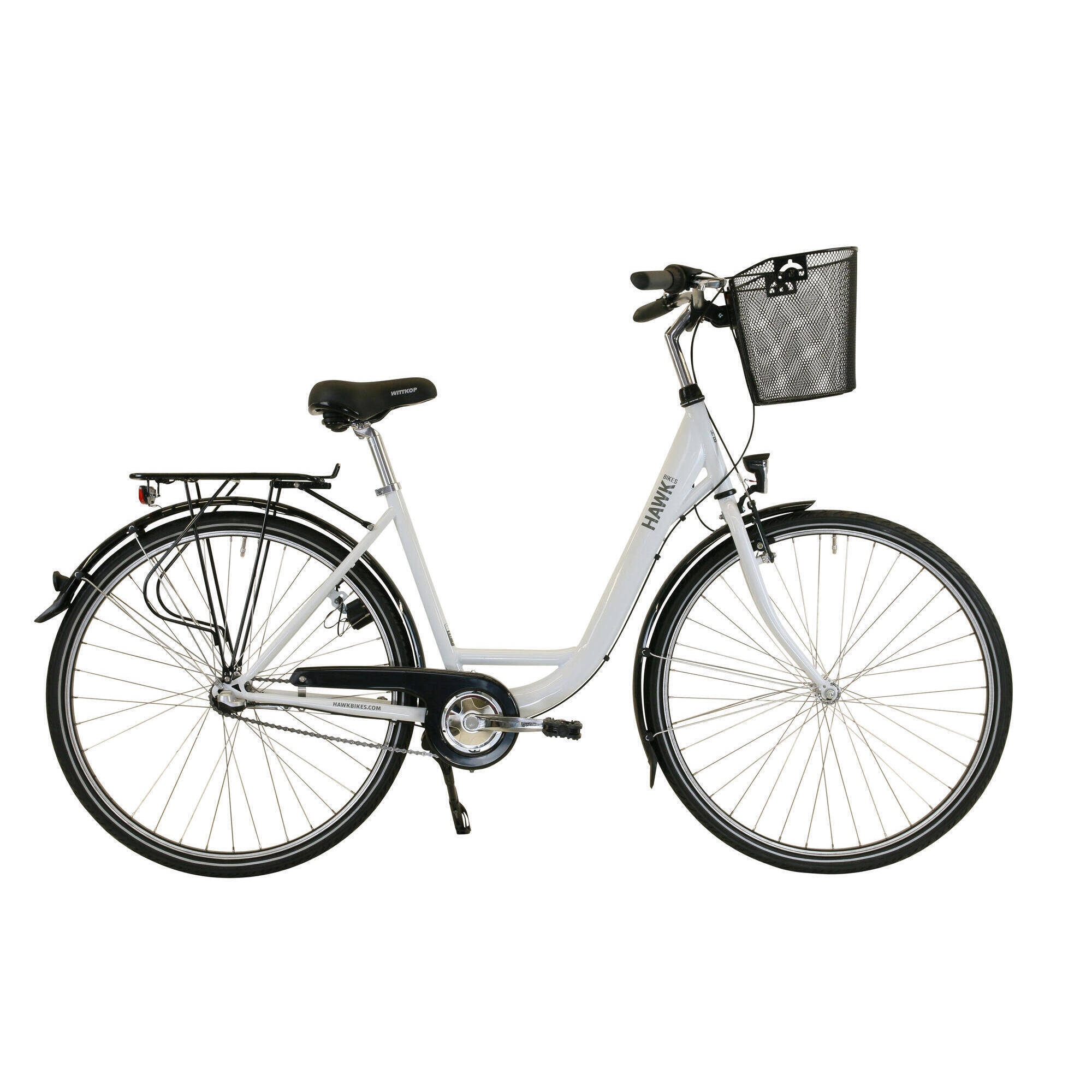 HAWK BIKES HAWK City Wave Premium Plus inkl. Korb Fahrrad Damen 26 Zoll 3 Gang