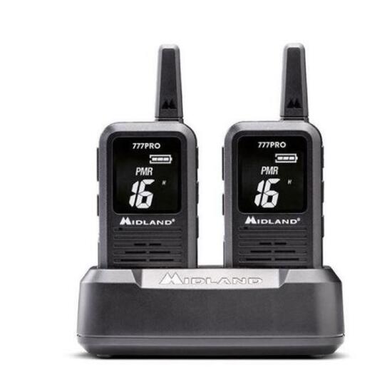Talkie-walkie Midland 777 PRO, discret, élégant et résistant