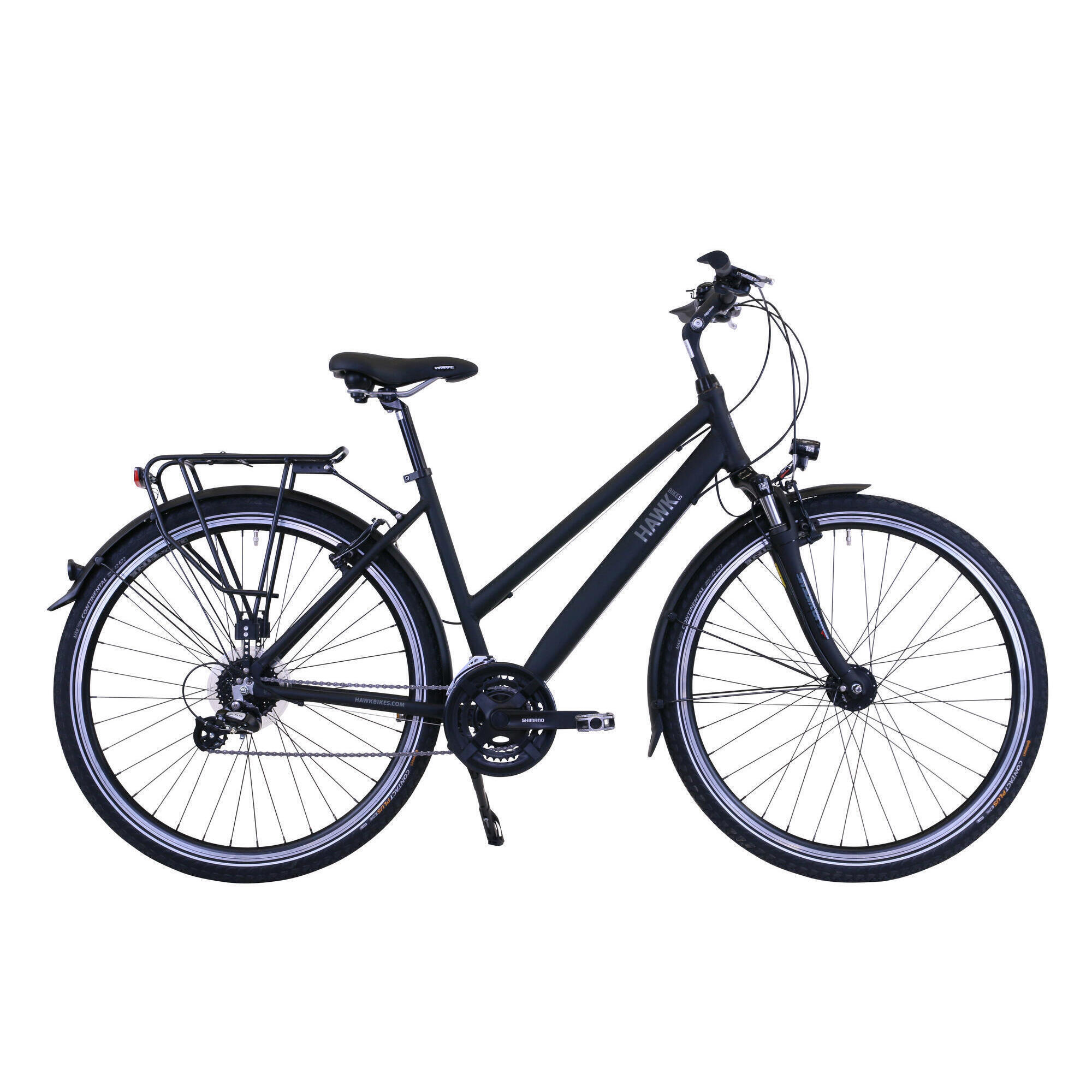 HAWK BIKES HAWK Trekking Lady Premium Fahrrad Damen 28 Zoll 48 cm 24 Gang Kettenschaltung