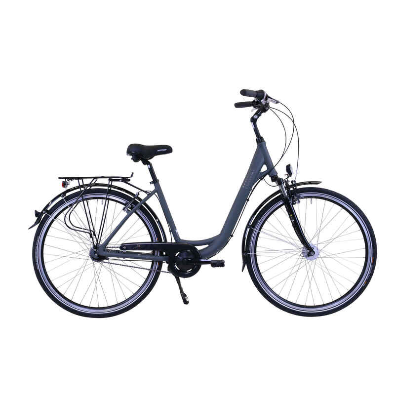 HAWK City Wave Deluxe Damenfahrrad 26 Zoll Grau 7-Gang Nabenschaltung