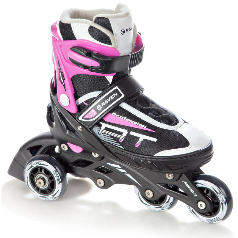 Patines Ajustables 4en1 Profession Negro/Rosa