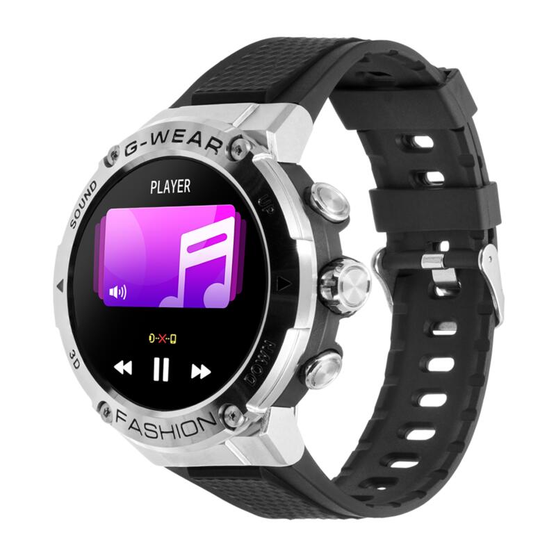 Smartwatch sportowy unisex Watchmark G-Wear srebrny
