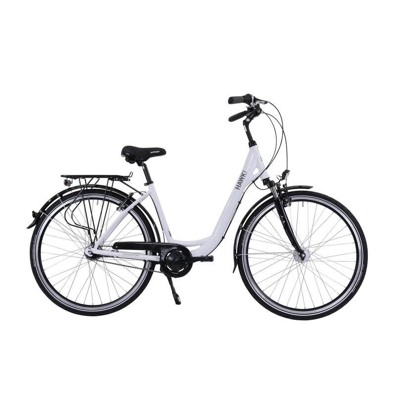 HAWK City Wave Deluxe Damenfahrrad 26 Zoll Weiß 7-Gang Nabenschaltung