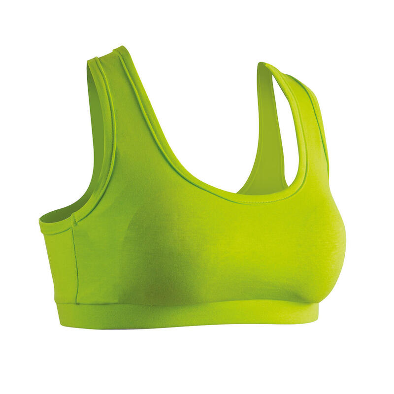 Brassiere soutien-gorge de sport de danse fitness cardio vert acid