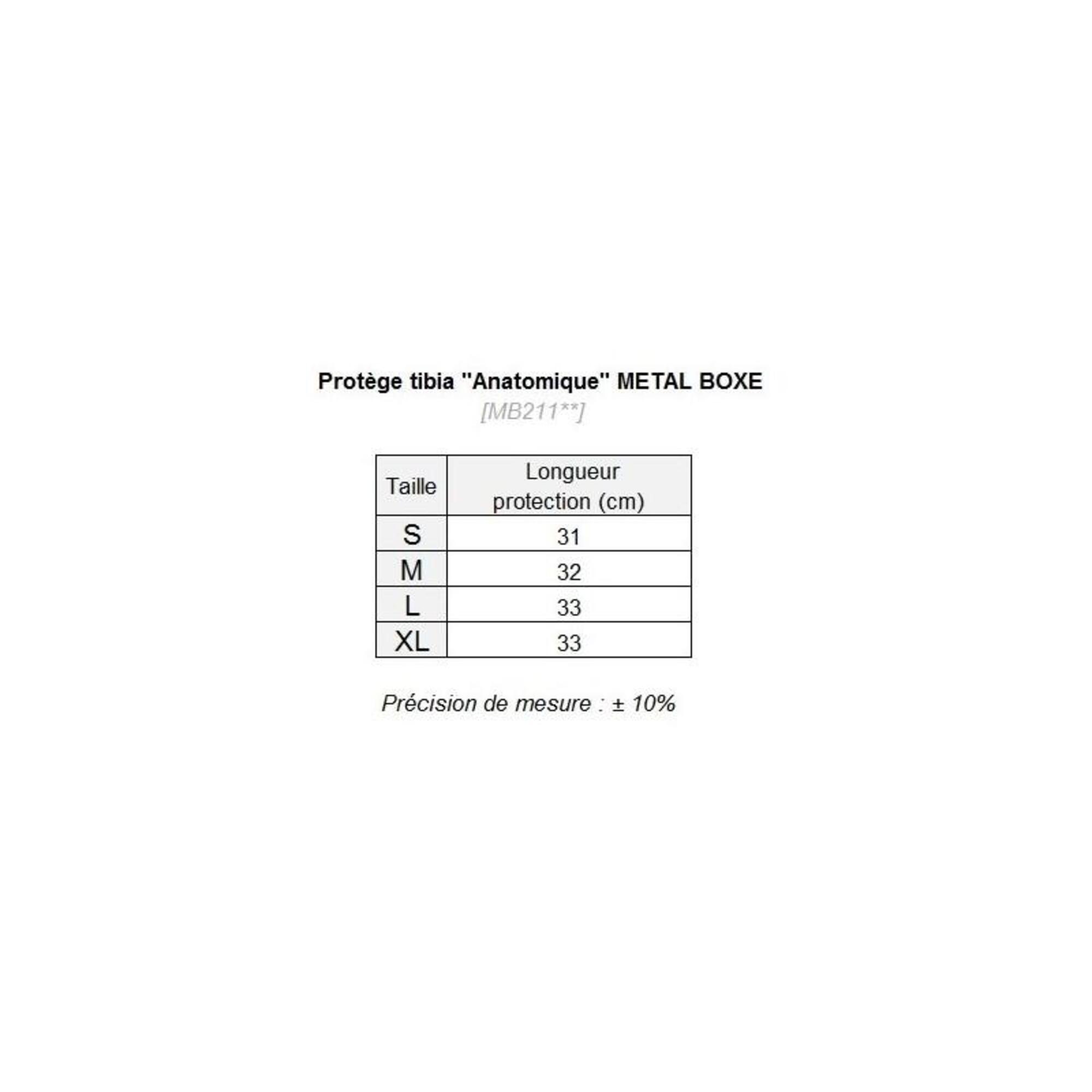 Protege tibia Anatomique METAL BOXE