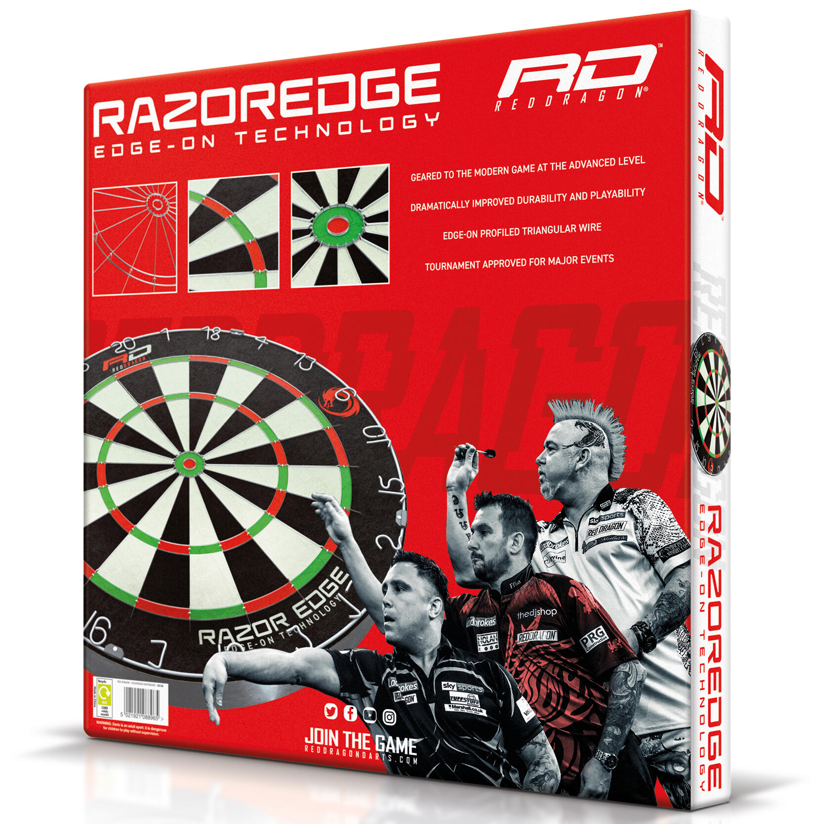 Red Dragon Razor Edge Professional Bristle Dartboard 5/5