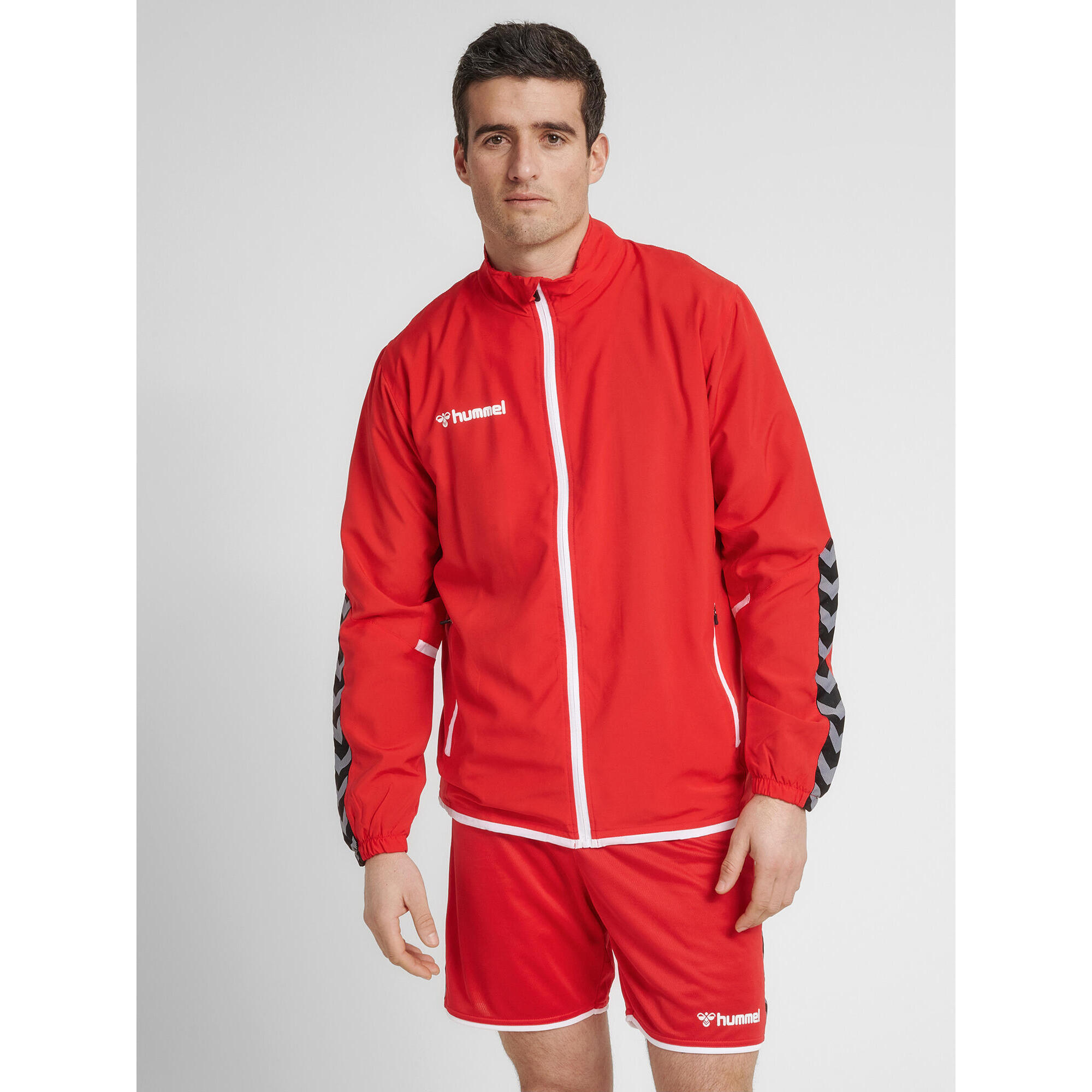 Kurtka poliestrowa Hummel Authentic Micro Jacket czerwona