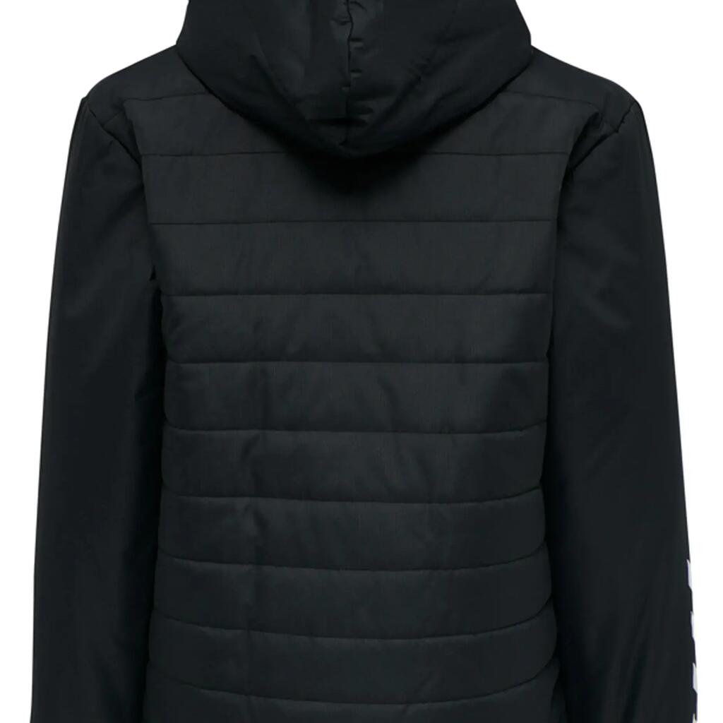 Short bench jacket for kids, great for football, in black