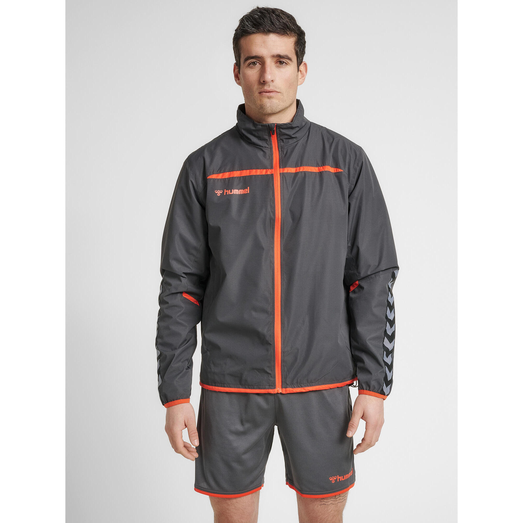 Hummel - Fermeture Éclair Zip Combinaison Hmlauthentic Homme Hummel - Veste - Gris|orange - 40 M - Decathlon