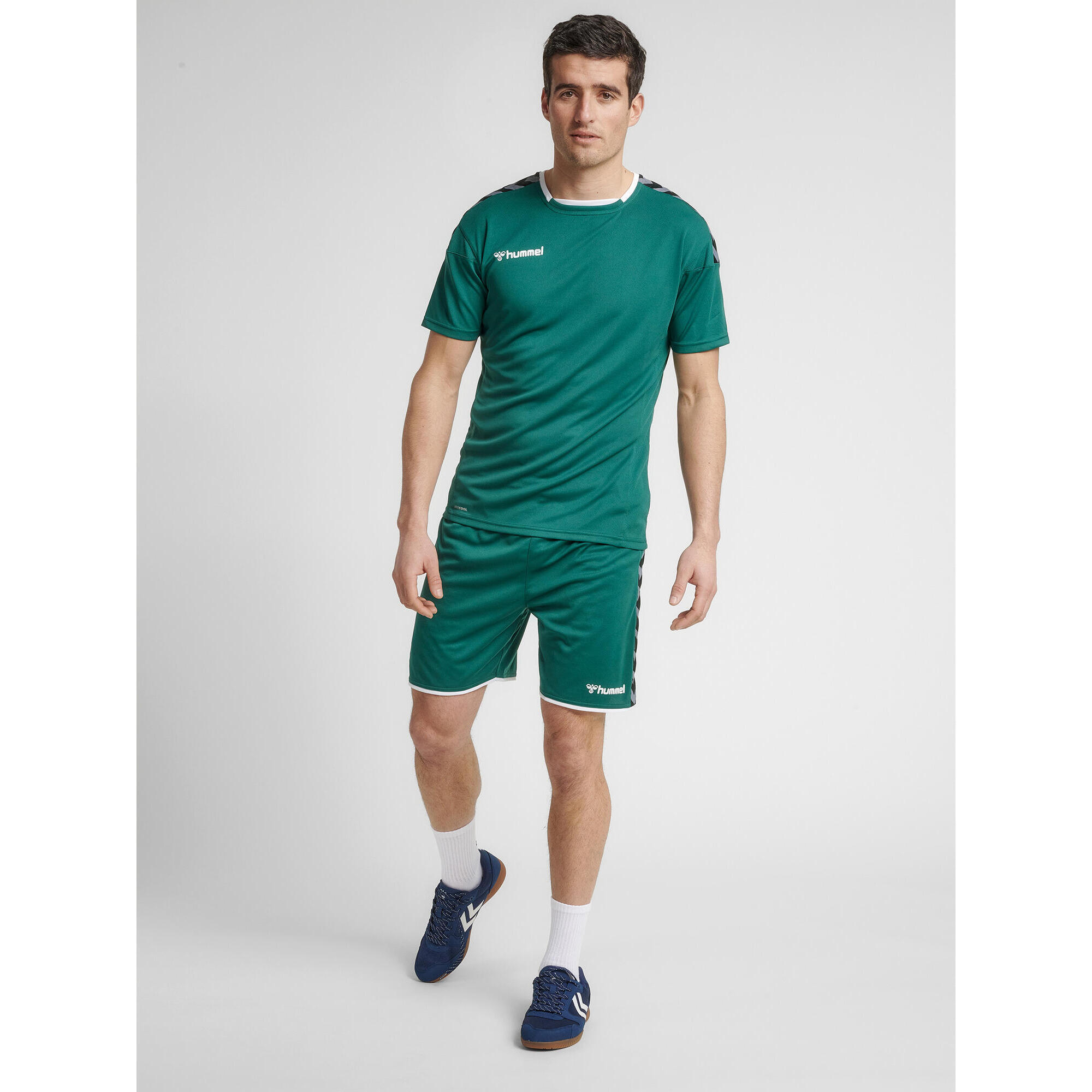 Hummel - Enfiler T-shirt Hmlauthentic Multisport Homme Hummel - Maillot Manches Courtes - Blanc|vert - 40 M - Decathlon