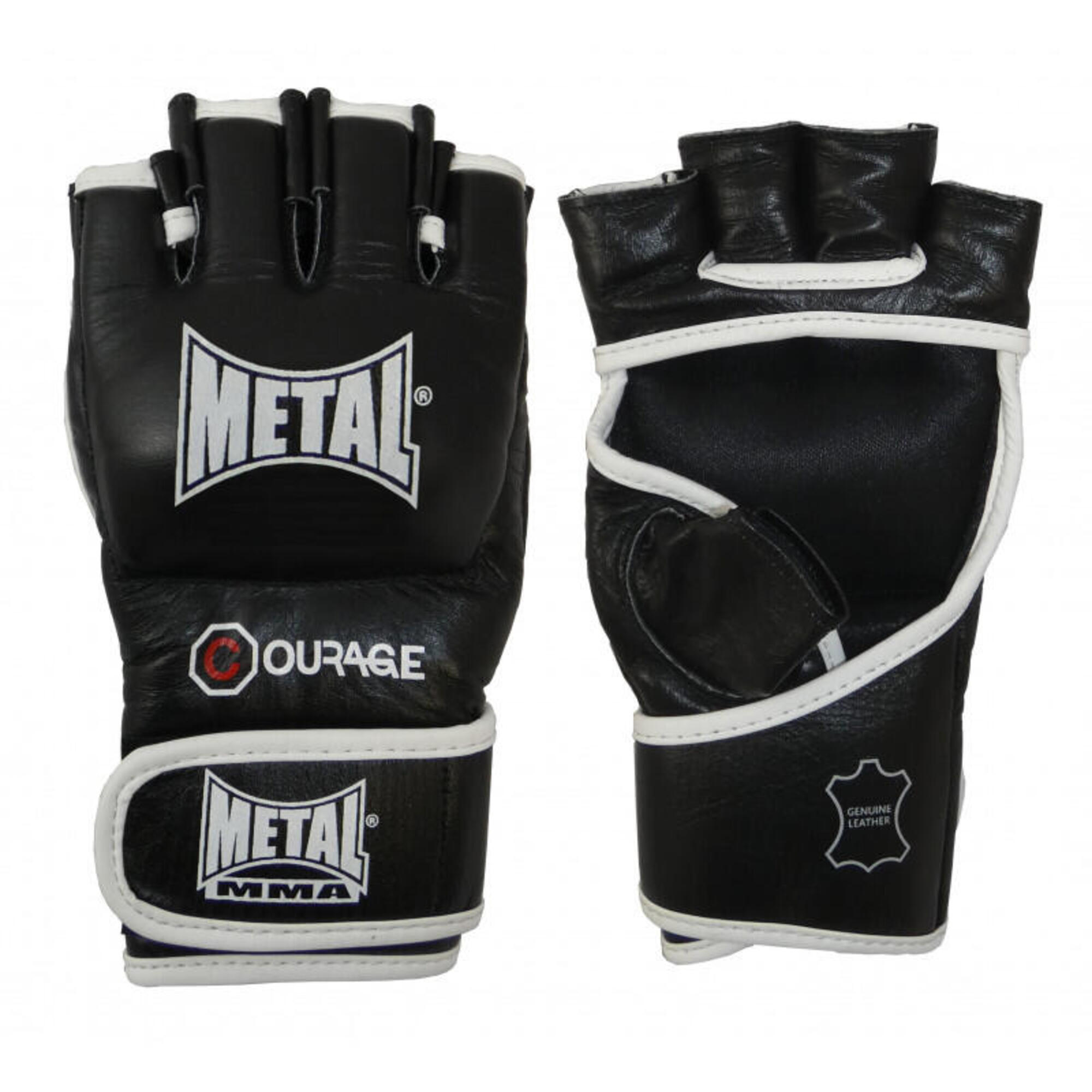 MMA lederen handschoenen metal boxe