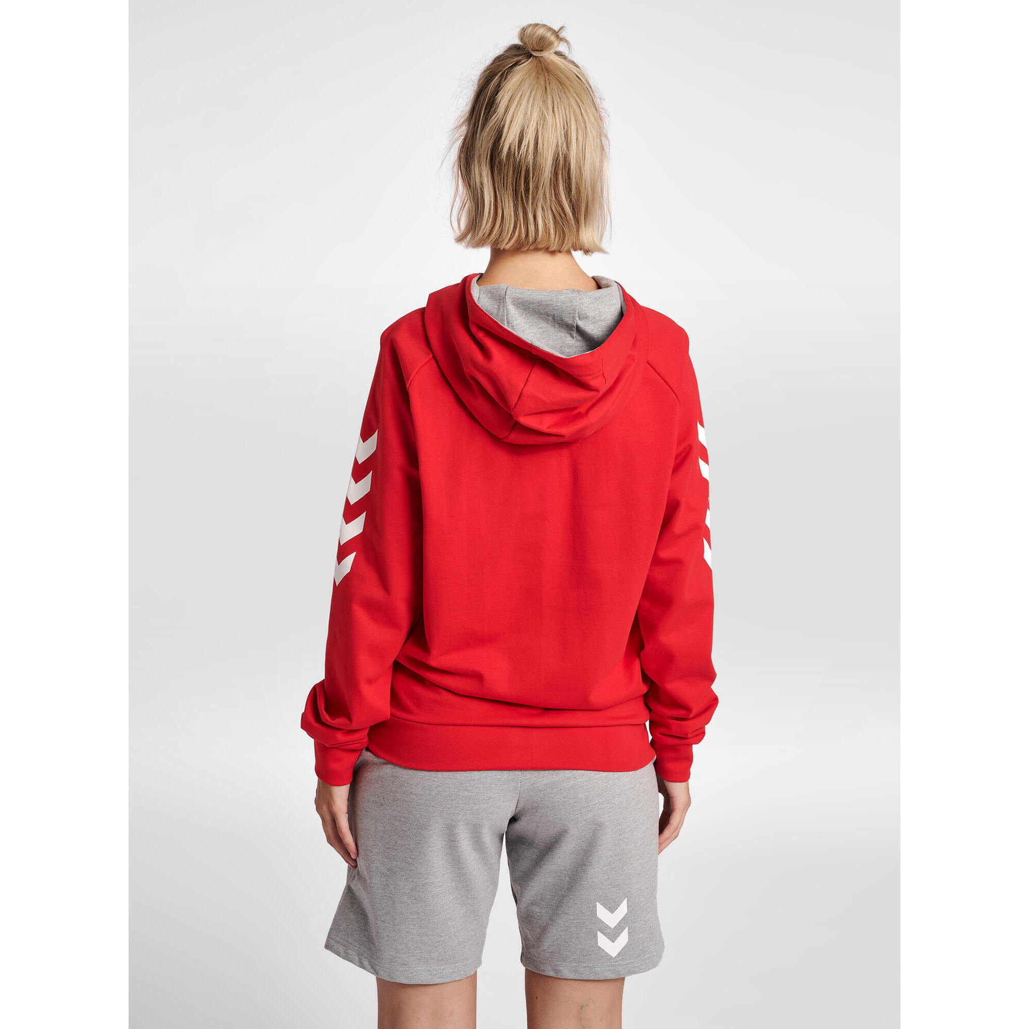Giacca zip a donna con cappuccio Hummel hmlGO cotton 3/7